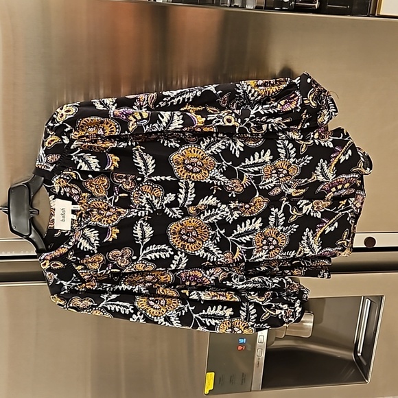 💕BA&SH💕 Valska Crepe Shirt ~ Noir Black Paisley Print XS US 2 NWOT - Picture 12 of 16